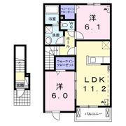 ドミールアサノCの間取り画像