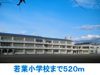 近くの若葉小学校まで520m（徒歩7分）