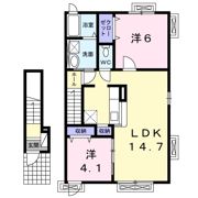 カリーナⅠの間取り画像
