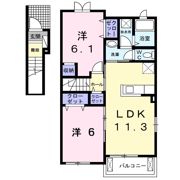 サンヴェール大芝Aの間取り画像