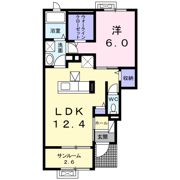 トレフル Kの間取り画像