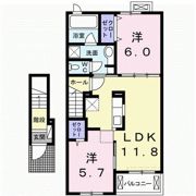 クオーレ優 Ⅱの間取り画像