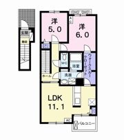 イーストフラワー更級Ⅲの間取り画像