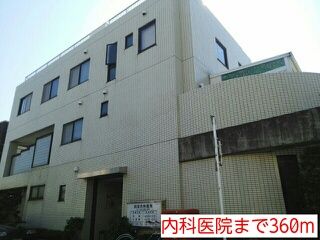 近くの内科医まで360m（徒歩5分）