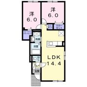 グレイス上野幌Bの間取り画像