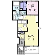 メゾン ソレイユⅡ Aの間取り画像