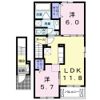 ルピナス Ⅱの間取り画像