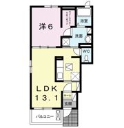 ベレット万願寺Ⅰの間取り画像