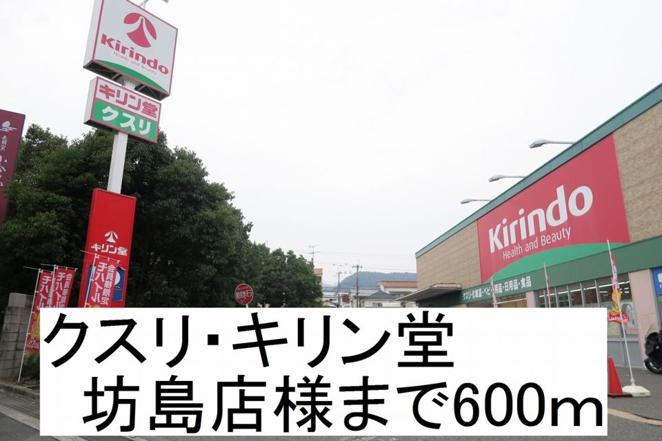 近くのクスリ・キリン堂坊島店様まで600m（徒歩8分）