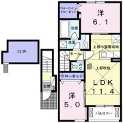 クレインズBの間取り画像