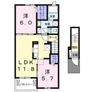 レジデンスエバーグリーン植木Aの間取り画像