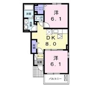 コーポサンスカイBの間取り画像