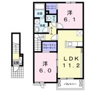 リアン ベル Aの間取り画像