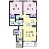 リアン ベル Bの間取り画像