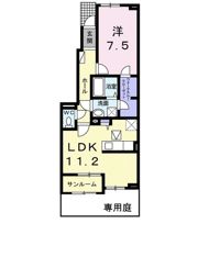 アヴニールヴィラ栂前Eの間取り画像