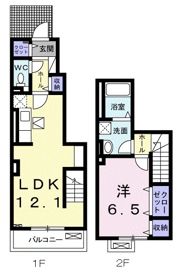 リーブ セレブリテⅢ Cの間取り画像
