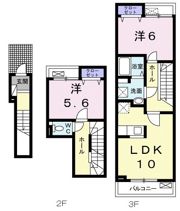 リーブ セレブリテⅢ Cの間取り画像
