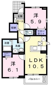 グリーン・ヒルズ Fの間取り画像