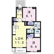 穴師台ハイツの間取り画像