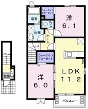 プレーヌ Aの間取り画像