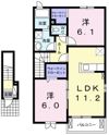 プレーヌ Aの間取り画像