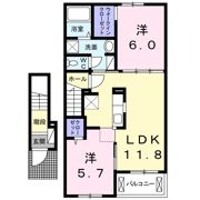 グランディール沖洲 Cの間取り画像