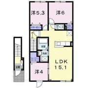 ベルソレイユⅡの間取り画像