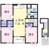 カ－ザ セレ－ナ相田Aの間取り画像