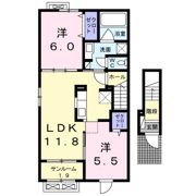 ジオサイド姫川 Bの間取り画像