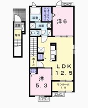 エルミタージュ 竹Ⅱの間取り画像