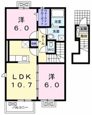 ハイツ友舞Ⅱ 南棟の間取り画像