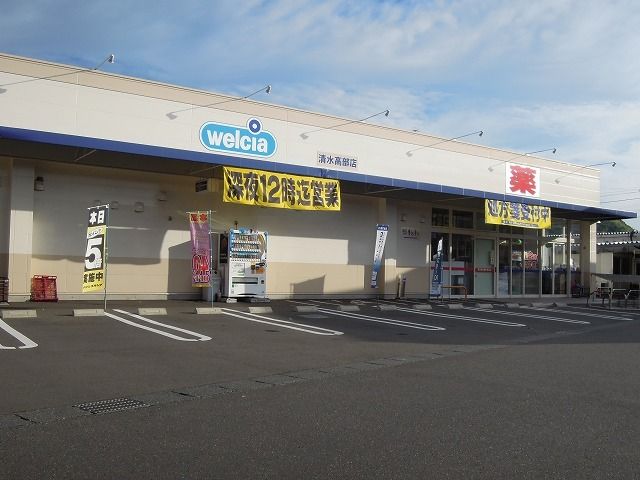 近くのウエルシア清水高部店まで600m（徒歩8分）
