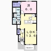 プレーヌ Bの間取り画像