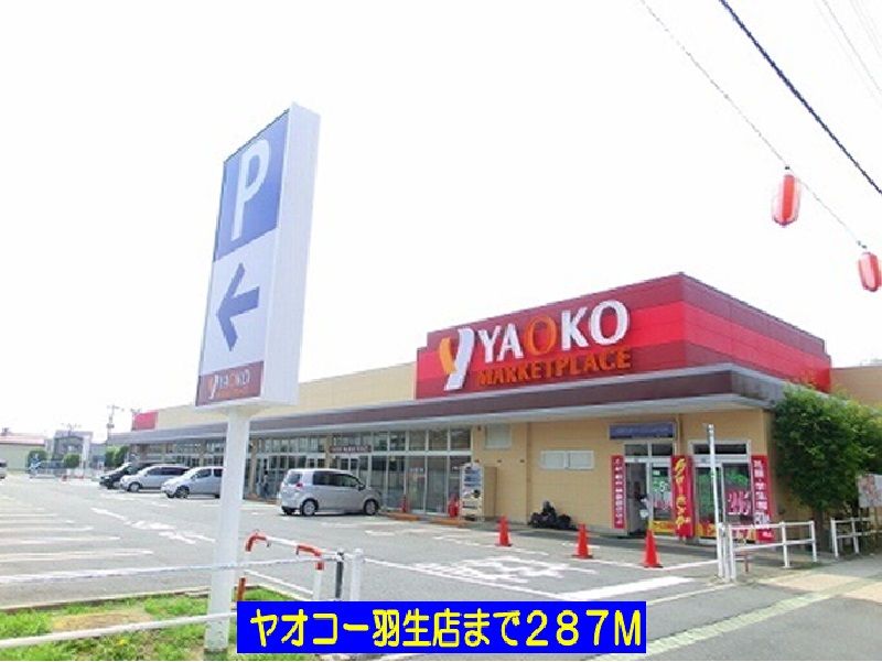 近くのヤオコー羽生店まで287m（徒歩4分）
