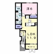 シュガーローズA館の間取り画像