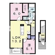カルム ヴィラ ウェストの間取り画像