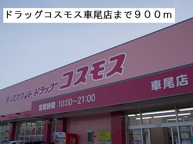 近くのドラッグコスモス車尾店まで900m（徒歩12分）