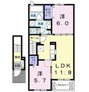 プティット フルール Ⅰの間取り画像