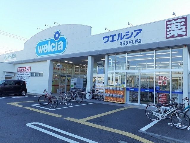 近くのウエルシア守谷ひがし野店まで950m（徒歩12分）