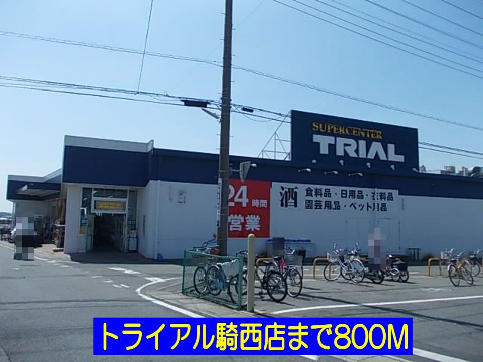 近くのトライアル騎西店まで800m（徒歩10分）