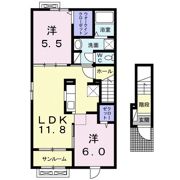 サンノーブルⅡの間取り画像