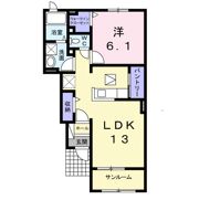 サニーコート Bの間取り画像