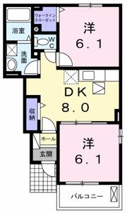 ヴァンベール Bの間取り画像