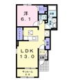 メゾンカーメルⅡBの間取り画像
