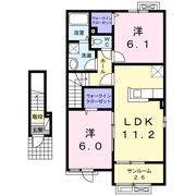 パーシモン Dの間取り画像