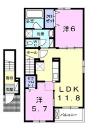 ブライト605レジデンスⅡAの間取り画像