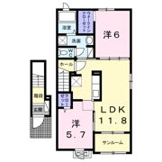 アンソレイユ・ルミエールの間取り画像
