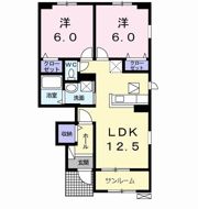 グリーンテラス Bの間取り画像