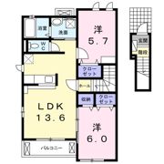 クールドルミエールⅢの間取り画像