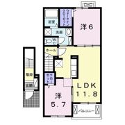 コンフォール Bの間取り画像